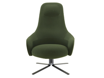 MOA - Fabric armchair with armrests with 4-spoke base by Ligne Roset