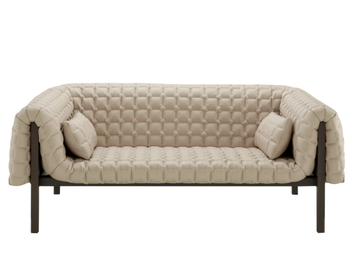 RUCHÉ - 3 seater leather sofa by Ligne Roset