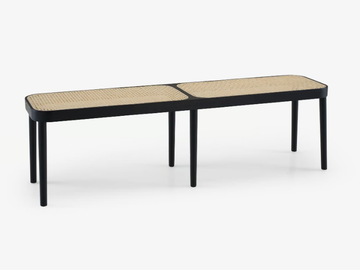 TAMBOUR - Wood and rattan bench by Ligne Roset