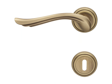 ARIA - Brass door handle with lock by LINEA CALI'