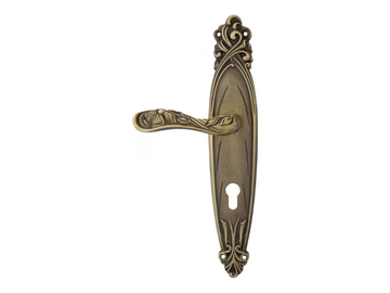 ARTE - Chromed brass door handle on back plate by LINEA CALI'