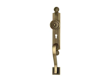 DAISY - Chromed brass door knob with lock on back plate by LINEA CALI'