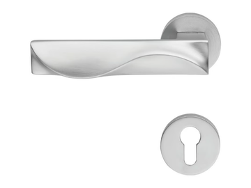DUNE - Design brass door handle with lock by LINEA CALI'