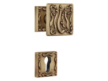 FRIDA - Brass door knob with lock by LINEA CALI'