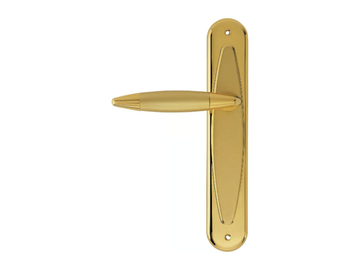 HAVANA - Classic style brass door handle on back plate by LINEA CALI'