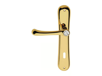 IDEA CRYSTAL - Chromed brass door handle with Swarovski® Crystals on back plate by LINEA CALI'