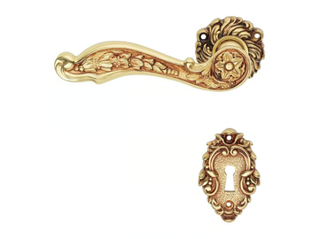 JARDIN - Louis XIV brass door handle with lock by LINEA CALI'