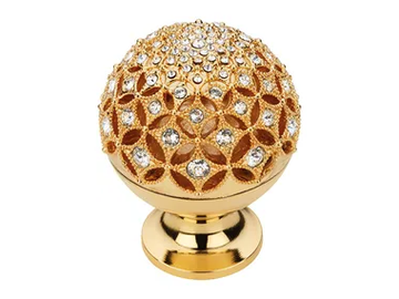 SOGNO - Brass furniture knob with Swarovski® Crystals by LINEA CALI'