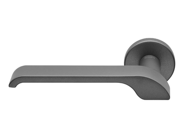TURBO - Zamak door handle on round rose by LINEA CALI'