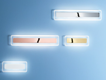 ANTILLE_S - LED glass and steel wall lamp by Linea Light Group