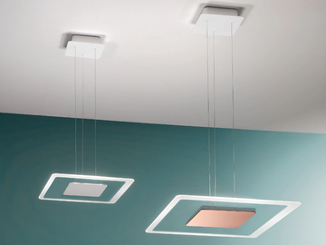 ARUBA - LED glass and steel pendant lamp by Linea Light Group