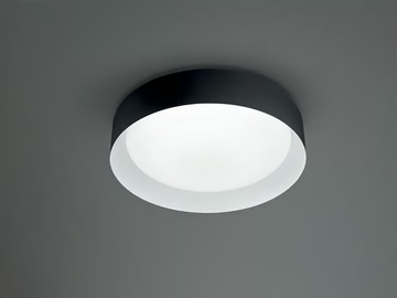 CREW_2 - LED glass and iron ceiling light by Linea Light Group