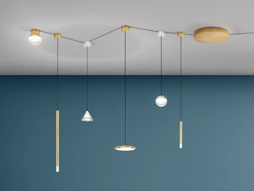 SINFONIA SYSTEM - LED glass and aluminium pendant lamp by Linea Light Group