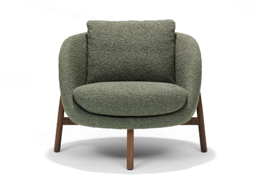 HEATH - Fabric armchair with armrests by Linteloo
