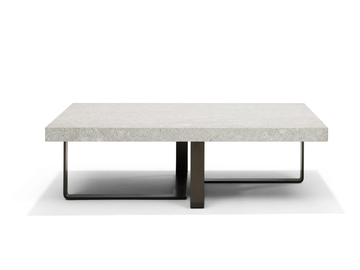 MALIBU - Handmade rectangular marble coffee table by Linteloo