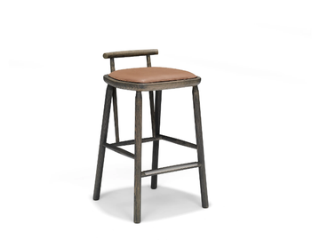 OISEAU - Wooden stool with integrated cushion by Linteloo