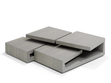 SAN - Wood veneer coffee table by Linteloo