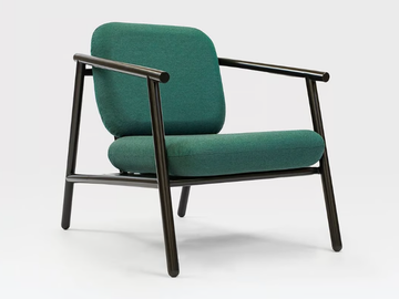 FRANCIS - Armchair in fabric and steel with armrests by Liqui Contracts
