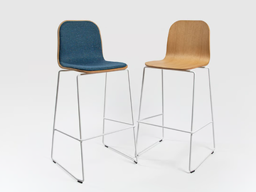 JANE - Sled base barstool with footrest by Liqui Contracts