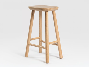 JASPER COUNTER - Oak stool with footrest by Liqui Contracts