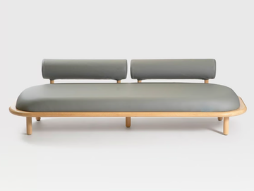 JASPER - Upholstered leather bench with back by Liqui Contracts