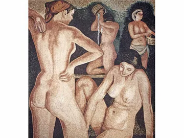 THE BATH III – OMAGGIO A SEREBRIAKOVA - Marble mosaic by Lithos Mosaico Italia