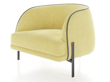 CAILLOU - Upholstered fabric armchair with armrests by Liu Jo Living Collection