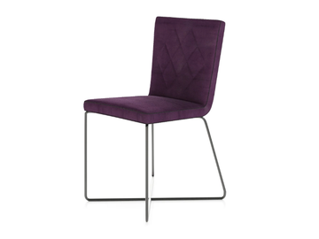 QUILTED LINE - Upholstered fabric chair by Liu Jo Living Collection