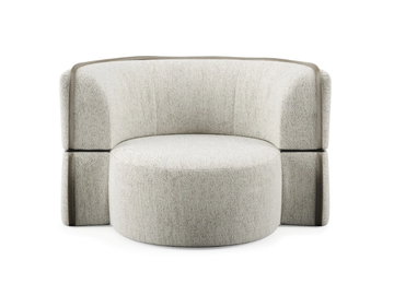 SOFT ISLAND - Upholstered fabric armchair with armrests by Liu Jo Living Collection