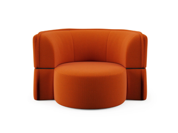 SOFT ISLAND - Upholstered fabric garden armchair with armrests by Liu Jo Living Collection
