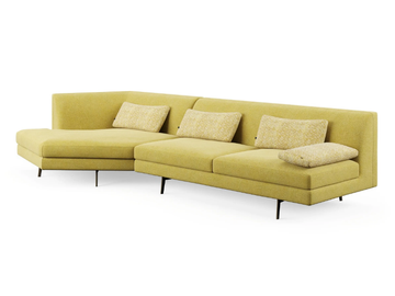WARMOVER - Fabric sofa with chaise longue by Liu Jo Living Collection