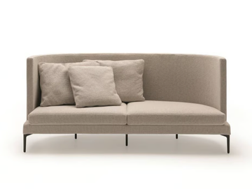 CLAN - Curved fabric sofa by Living Divani