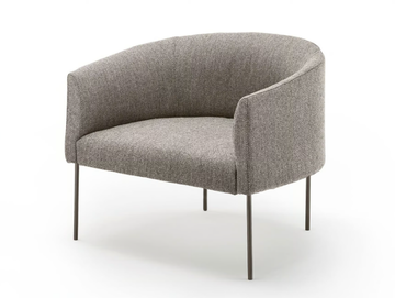 ERA - Fabric armchair with removable cover with armrests by Living Divani