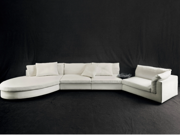 FLOYD - Fabric sofa with chaise longue by Living Divani