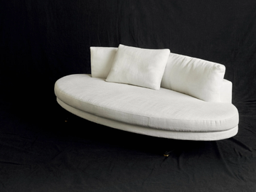 FLOYD-HI - Fabric bench with back by Living Divani