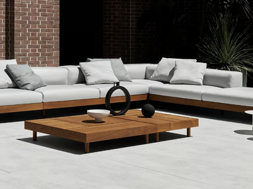 KASBAH - Teak garden side table by Living Divani