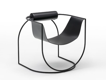 LEMNI - Tanned leather armchair with armrests by Living Divani