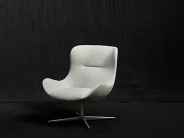 OOLONG - Fabric armchair with armrests with 4-spoke base by Living Divani