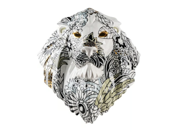 LION MASK / WILD NATURE - Porcelain decorative object by Lladró