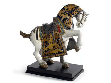 ORIENTAL HORSE - Porcelain decorative object by Lladró