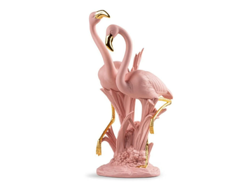 THE FLAMINGOS - Porcelain decorative object by Lladró