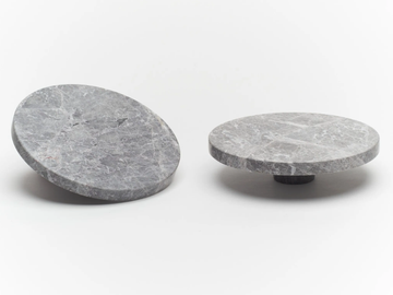 ORA - Tundra Grey marble door handle by Lo & Co Interiors