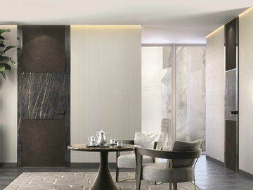 BE MINE - Hinged leather door by Longhi