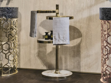 BEATRIX - Metal bathroom cabinet / towel rack by Longhi