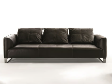 FOLD - 3 seater leather sofa by Longhi