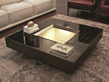 LORD - Square coffee table with tray by Longhi