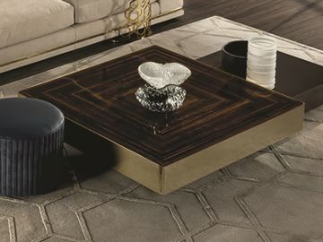 LORD - Square wooden coffee table by Longhi