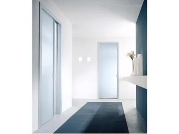 SPARK - Satin glass internal pocket sliding door by Longhi