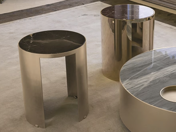 SUN - Marble high side table by Longhi