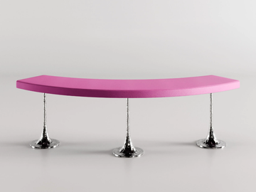 CROMA - Upholstered leather bench by Lorenzo Tondelli